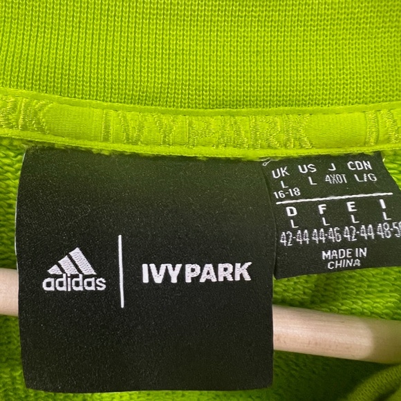 IVY PARK Neon Green and Black Houndstooth Hoodie - Picture 8 of 9